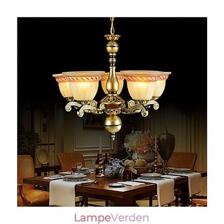 Lysekrone Five Lights Bronze European Retro Classic Lysekrone Five Lights Bronze European Retro Classic