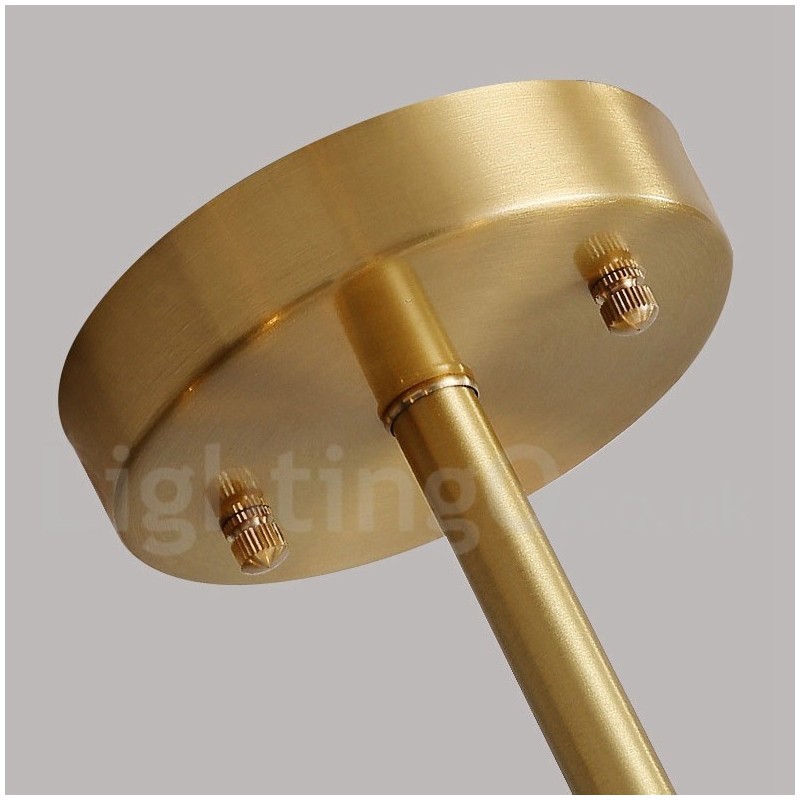 Pure Brass Rustic Lodge Roterbar lysekrone med akrylskærme