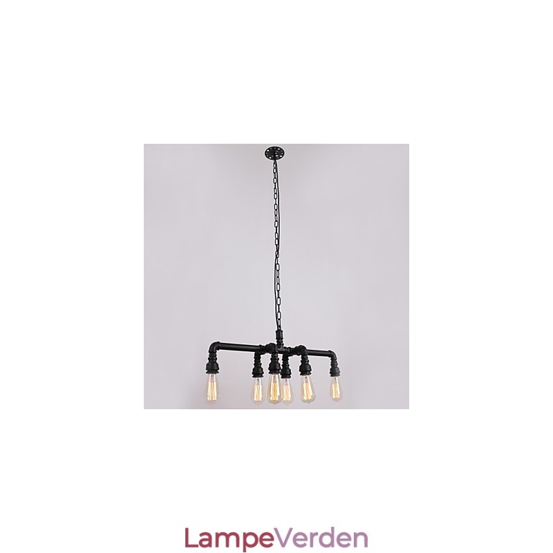 Vandrør Retro Plating 6Light Painting Pendant