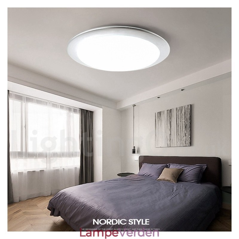 4 cm tyk, supertynd, dæmpbar moderne moderne nordisk stil flush-mount loftslamper med akrylskærm med fjernbetjening kan også bruges som væglampe