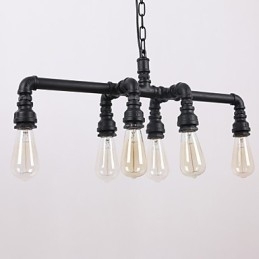 Vandrør Retro Plating 6Light Painting Pendant