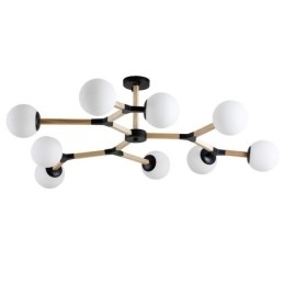 Træ Nordisk Moderne Magic Bean Træ Molecular lysekrone med glasskærme