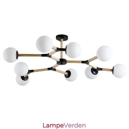 Træ Nordisk Moderne Magic Bean Træ Molecular lysekrone med glasskærme Træ Nordisk Moderne Magic Bean Træ Molecular lysekrone med glasskærme