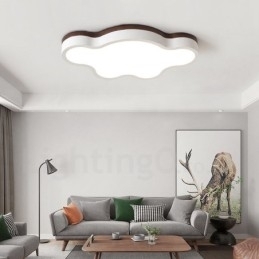 Retro træstål flush træ lys børneloftslampe