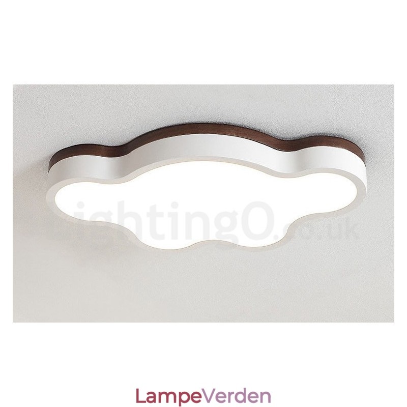 Retro træstål flush træ lys børneloftslampe