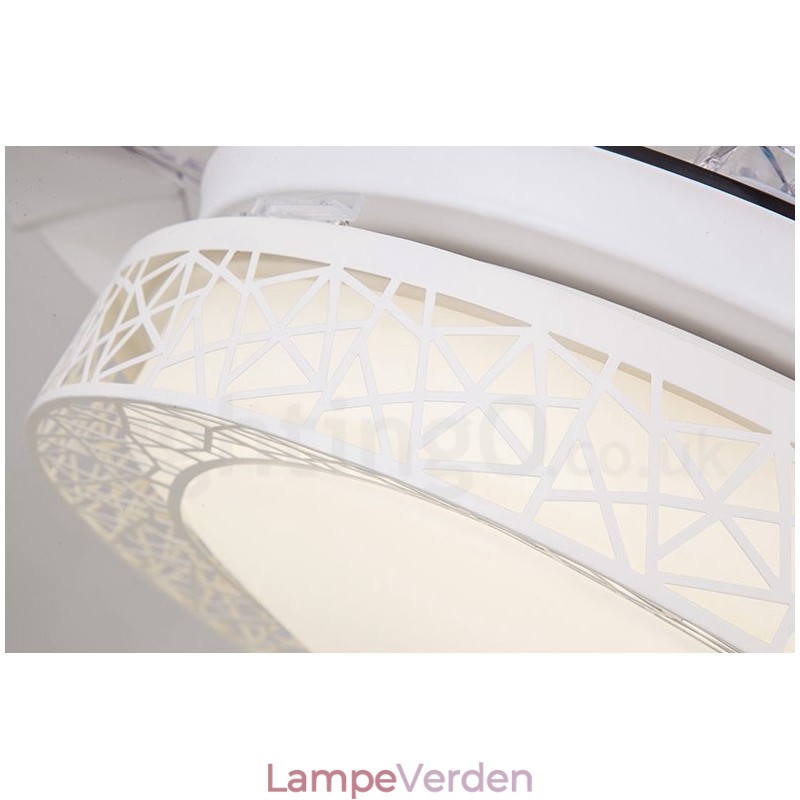108 cm (42") 91 cm (36") Moderne moderne fjernbetjening hulloftsblæserlys med akrylskærm Mute ren kobbermotor