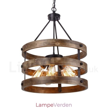 5 lys tromle vintage træ lysekrone industriel vind loft træ lineær vedhæng belysning 5 lys tromle vintage træ lysekrone industriel vind loft træ lineær vedhæng belysning