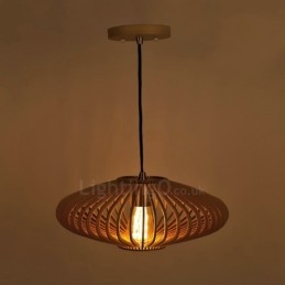 1 lys lanterne vintage træ lysekrone industriel vind loft træ lineær vedhæng belysning