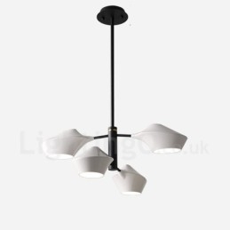 To niveauer lineær retro lysekrone 4 lys med akrylskærme udendørs garage