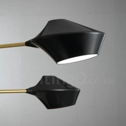 To niveauer lineær retro lysekrone 4 lys med akrylskærme udendørs garage