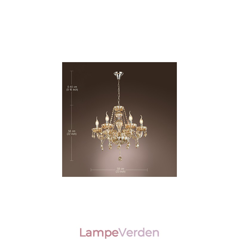 Traditionel klassisk krystal galvaniseret glas lysekrone