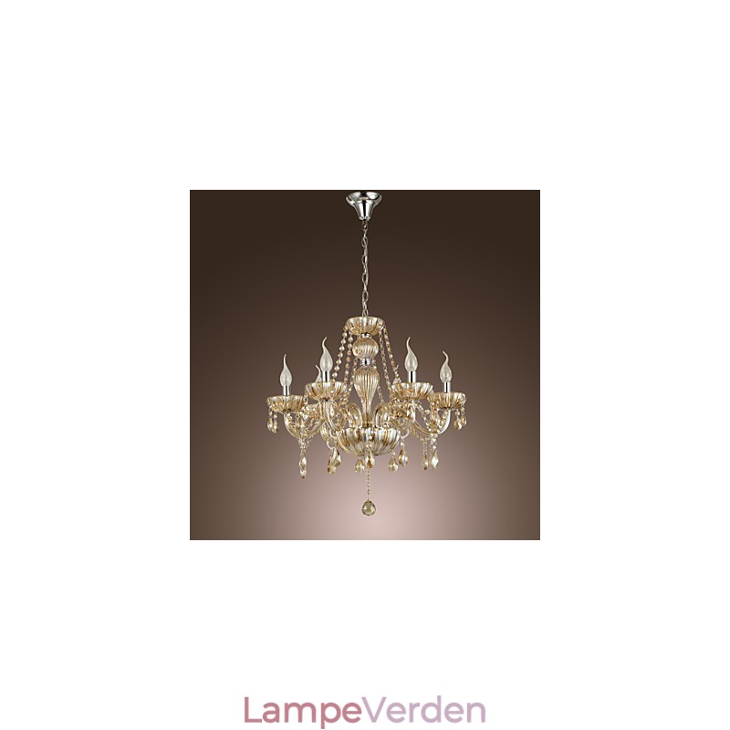 Traditionel klassisk krystal galvaniseret glas lysekrone