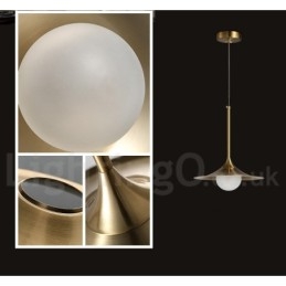 1 lys industriel stil guld mini stil galvaniseret malet pendel pendel med glasskærm