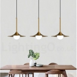 1 lys industriel stil guld mini stil galvaniseret malet pendel pendel med glasskærm