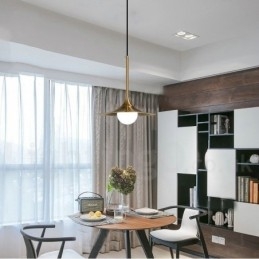 1 lys industriel stil guld mini stil galvaniseret malet pendel pendel med glasskærm