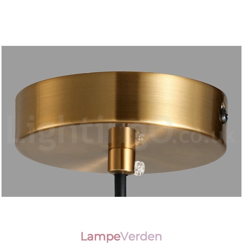 1 lys industriel stil guld mini stil galvaniseret malet pendel pendel med glasskærm