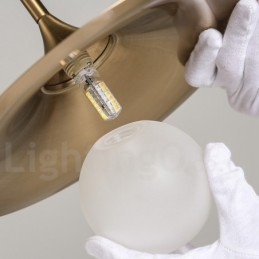 1 lys industriel stil guld mini stil galvaniseret malet pendel pendel med glasskærm