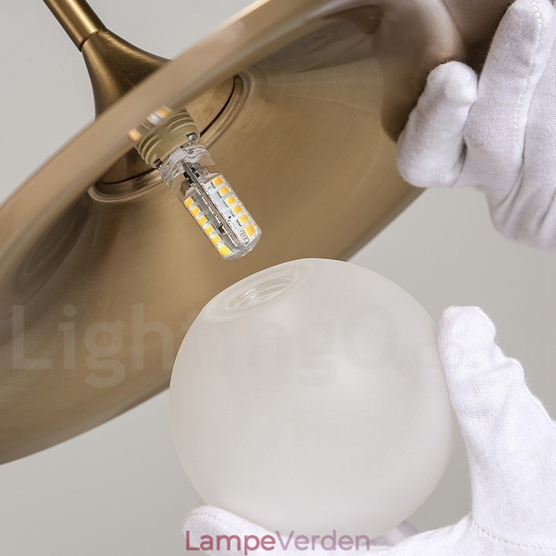 1 lys industriel stil guld mini stil galvaniseret malet pendel pendel med glasskærm