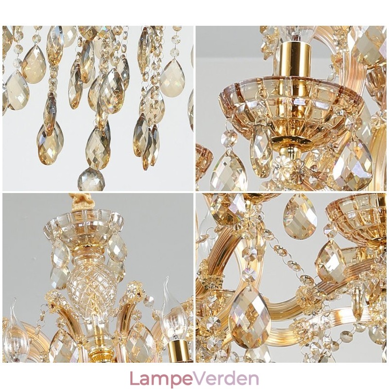 18 (12+6) Lys Cognac Krystal Lysekrone