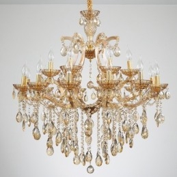 18 (12+6) Lyse rav krystal lysekrone