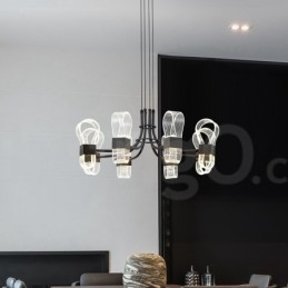 8 Light Nordic Post Modern 2021 designlysekrone med akrylskærme