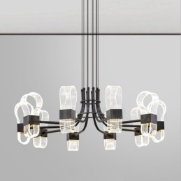 10 Light Nordic Post Modern 2021 Design lysekrone med akrylskærme