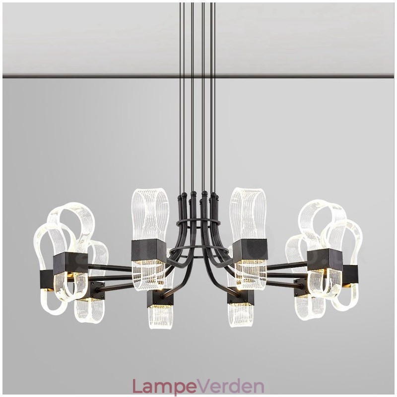10 Light Nordic Post Modern 2021 Design lysekrone med akrylskærme