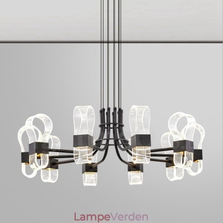 10 Light Nordic Post Modern 2021 Design lysekrone med akrylskærme 10 Light Nordic Post Modern 2021 Design lysekrone med akrylskærme