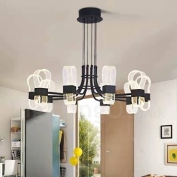10 Light Nordic Post Modern 2021 Design lysekrone med akrylskærme