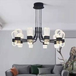 10 Light Nordic Post Modern 2021 Design lysekrone med akrylskærme