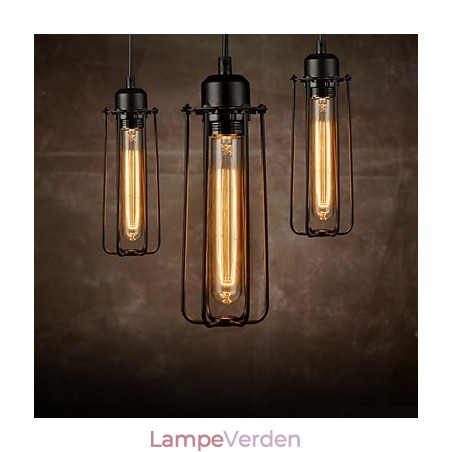 Lysekrone Mini Style Rustik Lodge Retro Metal 3 lys Pendel Light Lysekrone Mini Style Rustik Lodge Retro Metal 3 lys Pendel Light