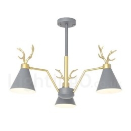 3 Light Nordic Macaron Modern Antlers Lysekrone