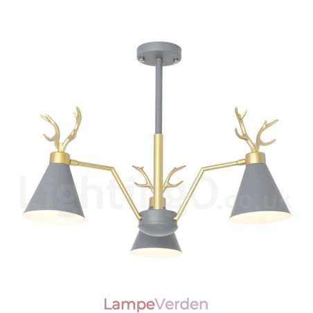 3 Light Nordic Macaron Modern Antlers Lysekrone 3 Light Nordic Macaron Modern Antlers Lysekrone