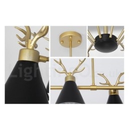 3 Light Nordic Macaron Modern Antlers Lysekrone