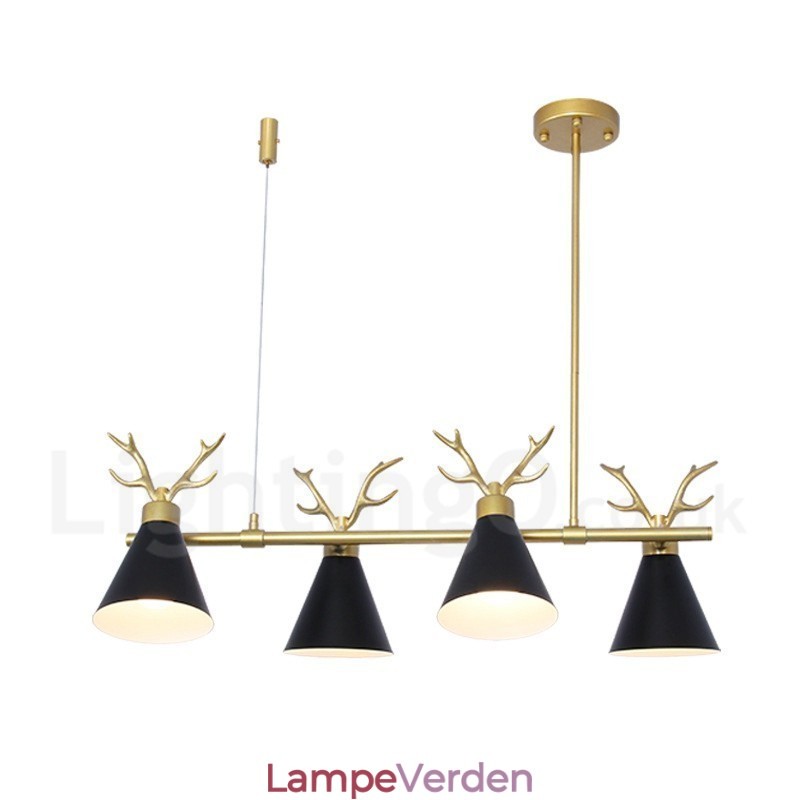 4 Light Nordic Macaron Modern Antlers Lysekrone