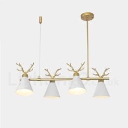 4 Light Nordic Macaron Modern Antlers Lysekrone