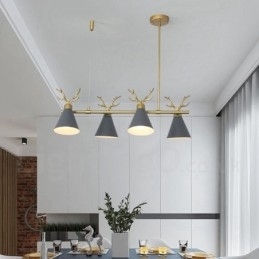 4 Light Nordic Macaron Modern Antlers Lysekrone