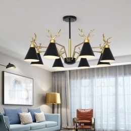8 Light Nordic Macaron Modern Antlers Lysekrone
