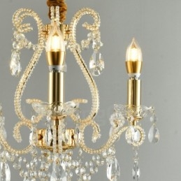 3 lys guld sølv amerikansk stil Crystal Pendant lysekrone Light Store