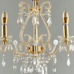 3 lys guld sølv amerikansk stil Crystal Pendant lysekrone Light Store