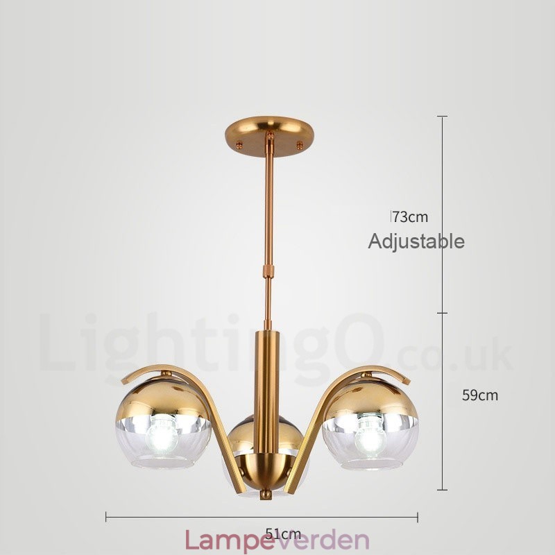 Nordic Fashion Guld Sølv Lysekrone