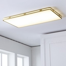 Ultratyndt rektangel Moderne moderne nordisk stil Flush Mount messing loftslamper med akrylskærm kan også bruges som væglampe