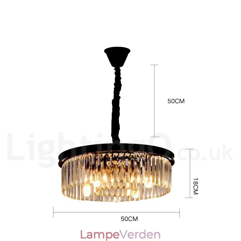 Postmoderne Luksus Runde K9 Crystal Pendant Lysekrone Lights Exhibition Hall