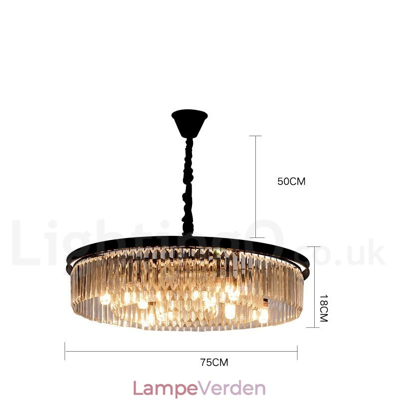 Postmoderne Luksus Runde K9 Crystal Pendant Lysekrone Lights Exhibition Hall