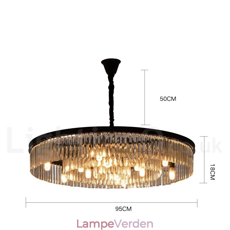 Postmoderne Luksus Runde K9 Crystal Pendant Lysekrone Lights Exhibition Hall