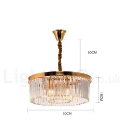 Postmoderne Luksus Runde K9 Crystal Pendant Lysekrone Lights Exhibition Hall