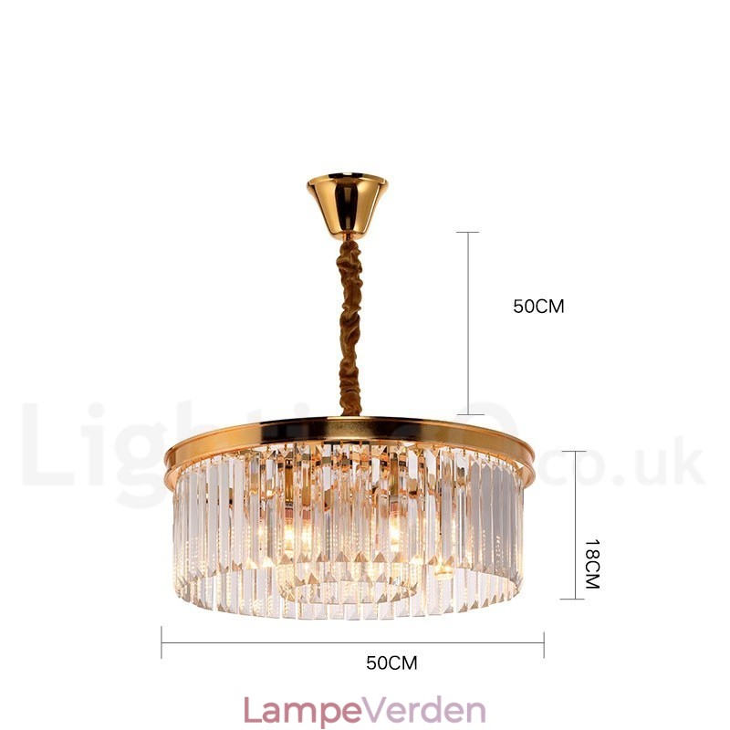 Postmoderne Luksus Runde K9 Crystal Pendant Lysekrone Lights Exhibition Hall