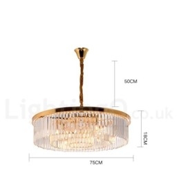 Postmoderne Luksus Runde K9 Crystal Pendant Lysekrone Lights Exhibition Hall
