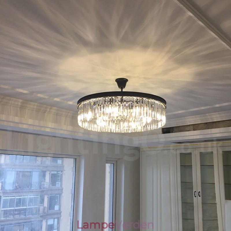 Postmoderne Luksus Runde K9 Crystal Pendant Lysekrone Lights Exhibition Hall
