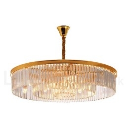 Postmoderne Luksus Runde K9 Crystal Pendant Lysekrone Lights Exhibition Hall